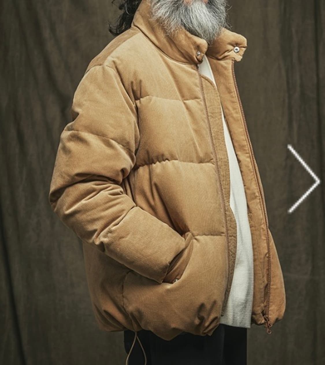 프리즘 웍스 코듀로이 구스 다운 점퍼 패딩L 상품이미지1