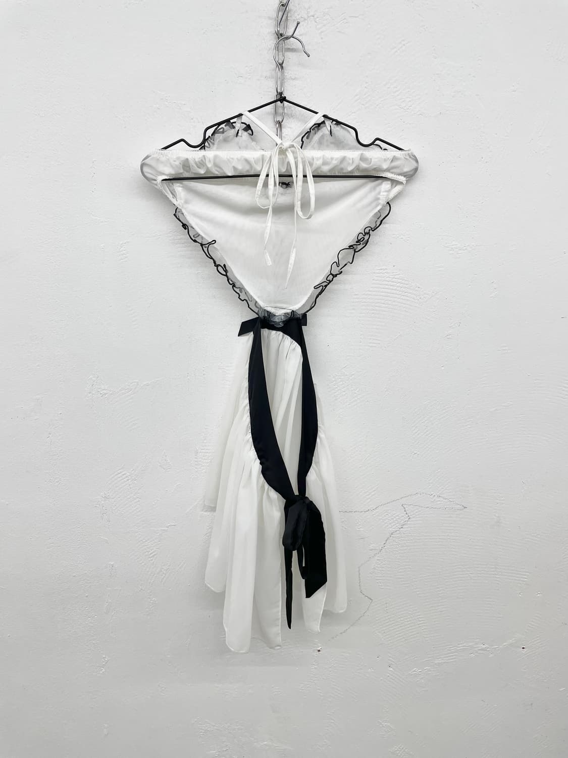 갸루 메이드 하트 레이스 슬립 상품이미지6