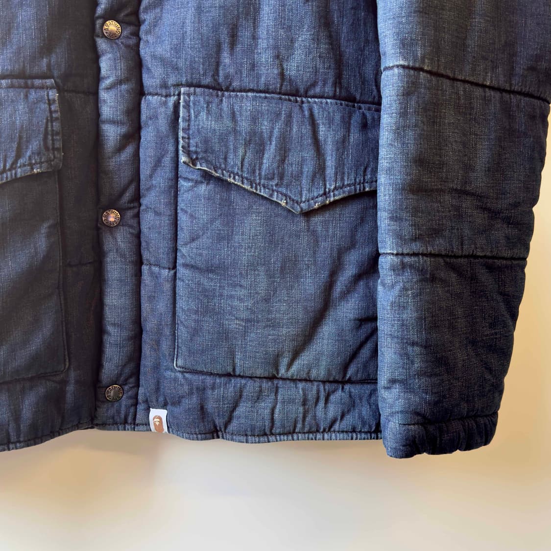 00s 베이프 인디고 데님 푸퍼 자켓 상품이미지3