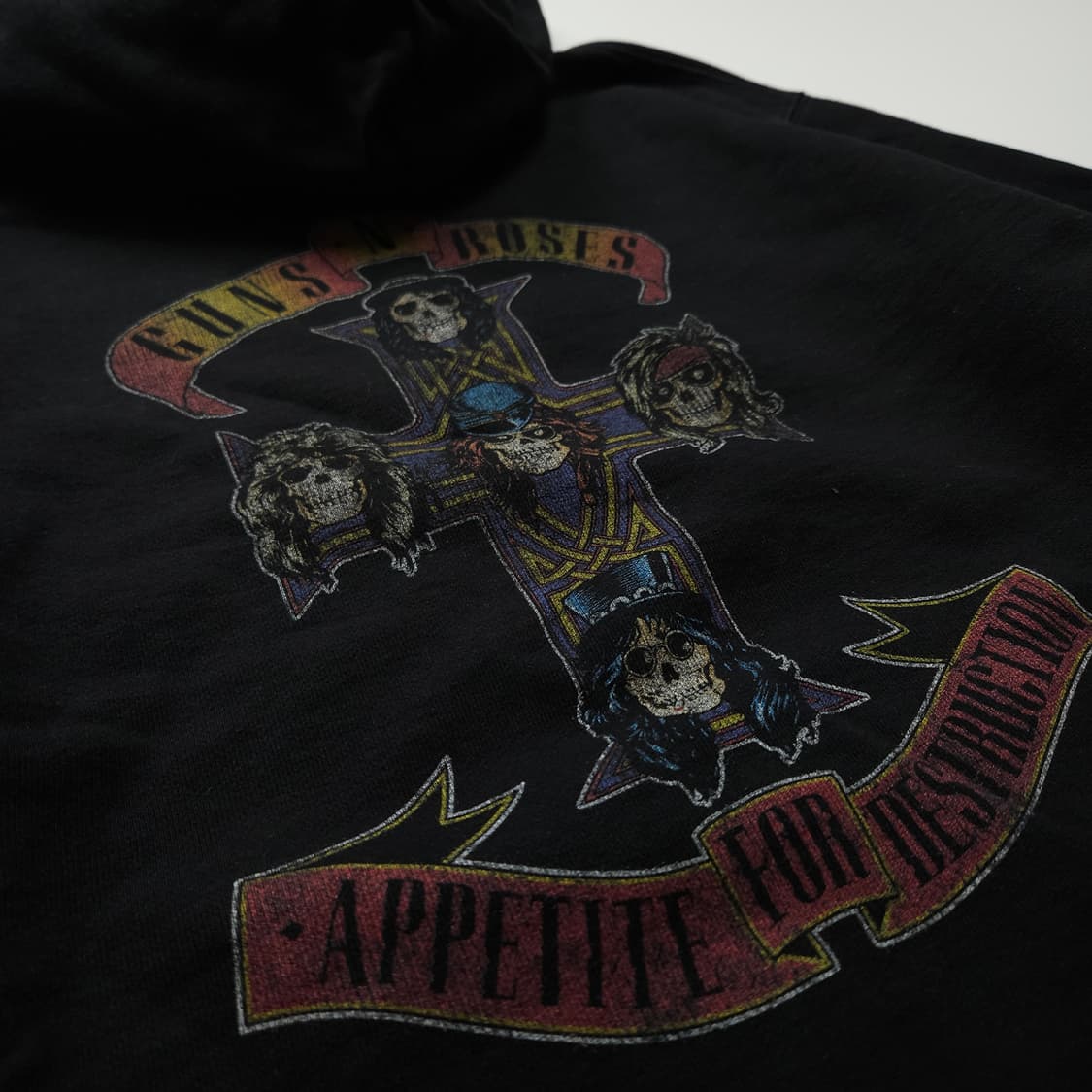 빈티지 건즈앤로지스 락 밴드 후드 티셔츠 (L) 상품이미지3