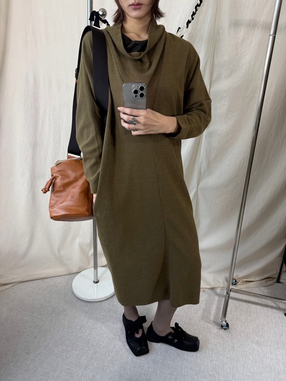 Plantation 올리브 니트 드레스 상품이미지3