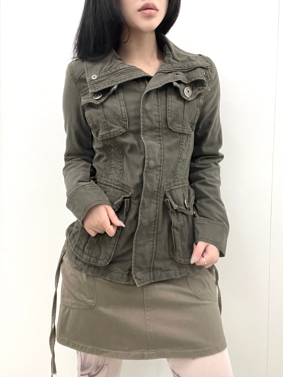 khaki y2k pocket detail jacket 상품이미지1