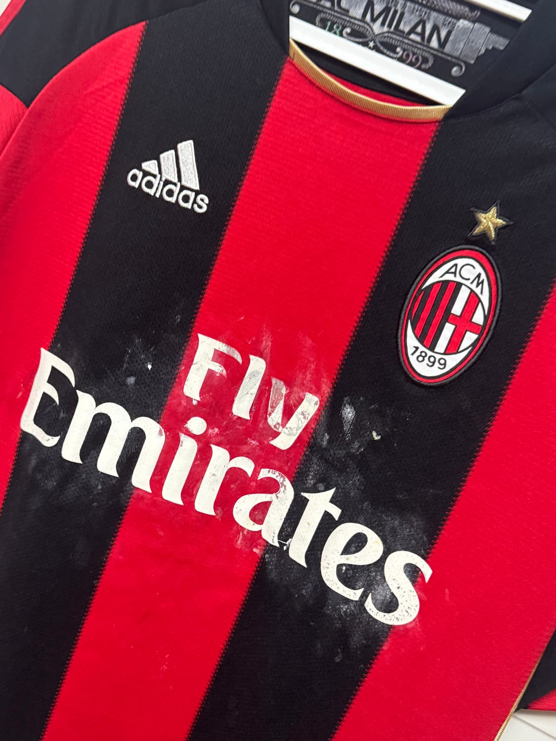 10-11 AC밀란 홈 아디다스 유니폼 반팔 노마킹 상품이미지2
