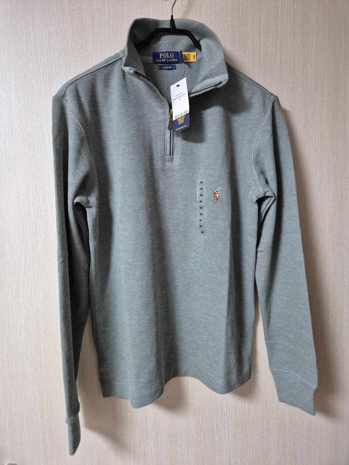 정품 (새제품) 폴로 랄프로렌 반집업 코튼 니트 스웨터 XS 상품이미지1