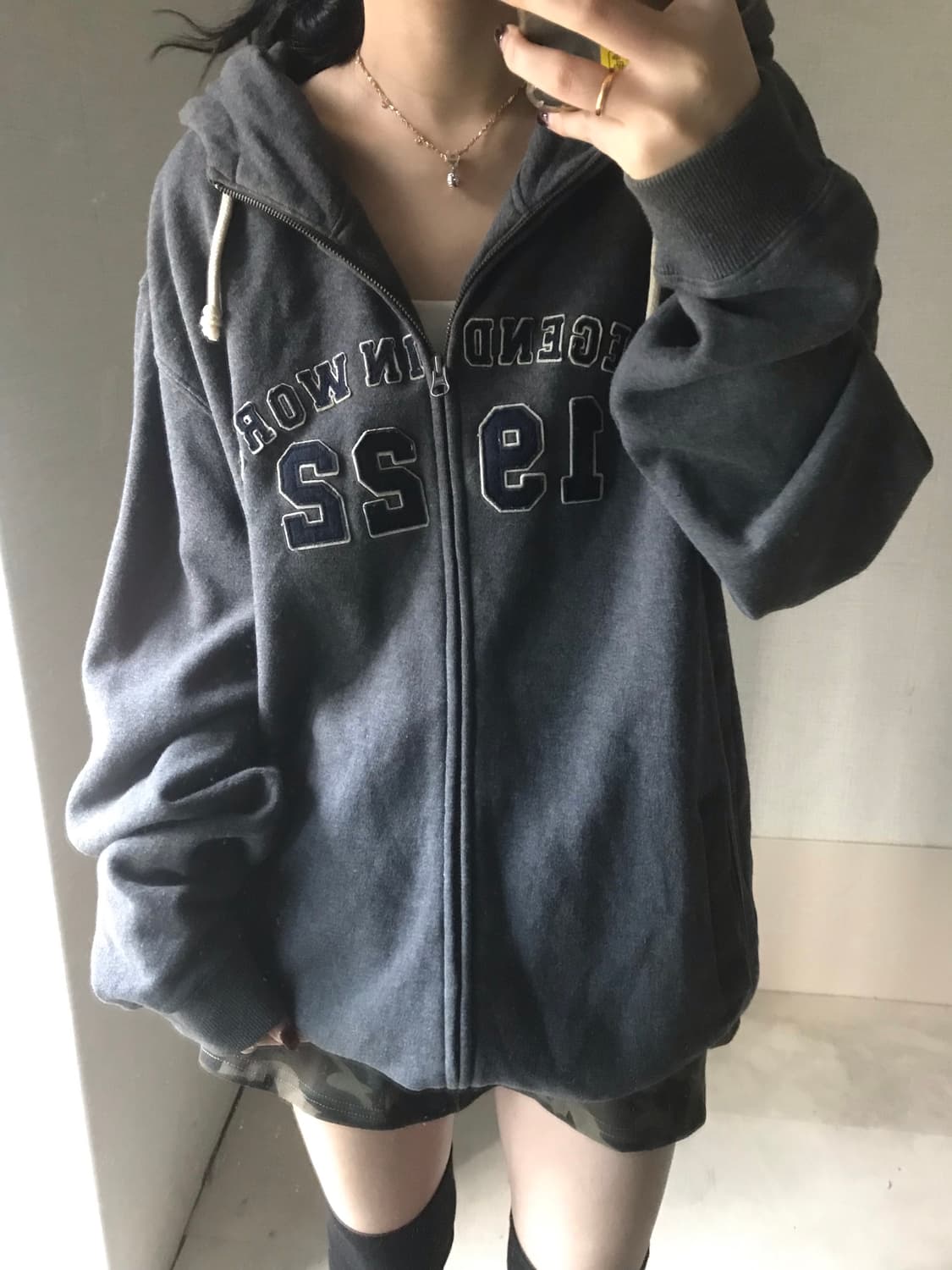 디키즈 그레이 로고 후드집업 상품이미지6