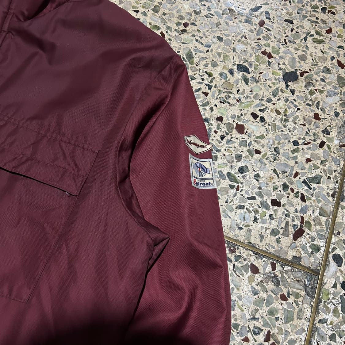 Ysl 입생로랑 버건디 후드 자켓 상품이미지4