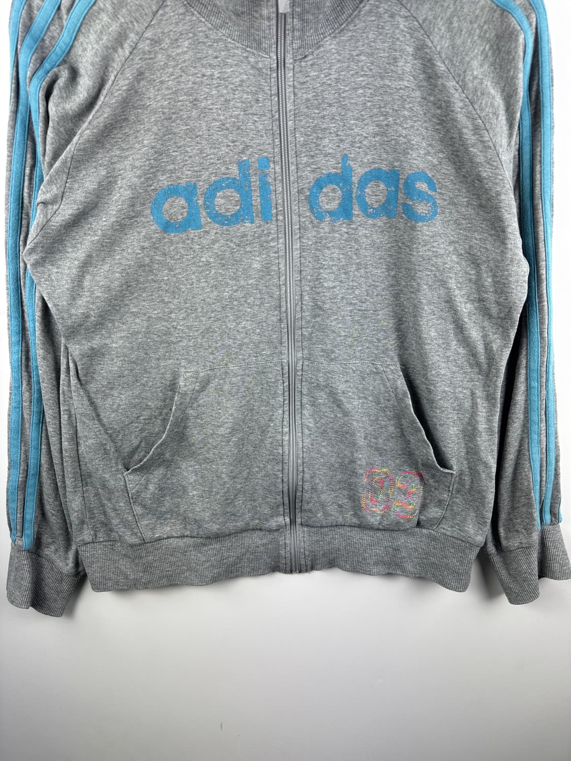아디다스 그레이 블루 코튼 집업1703 상품이미지3