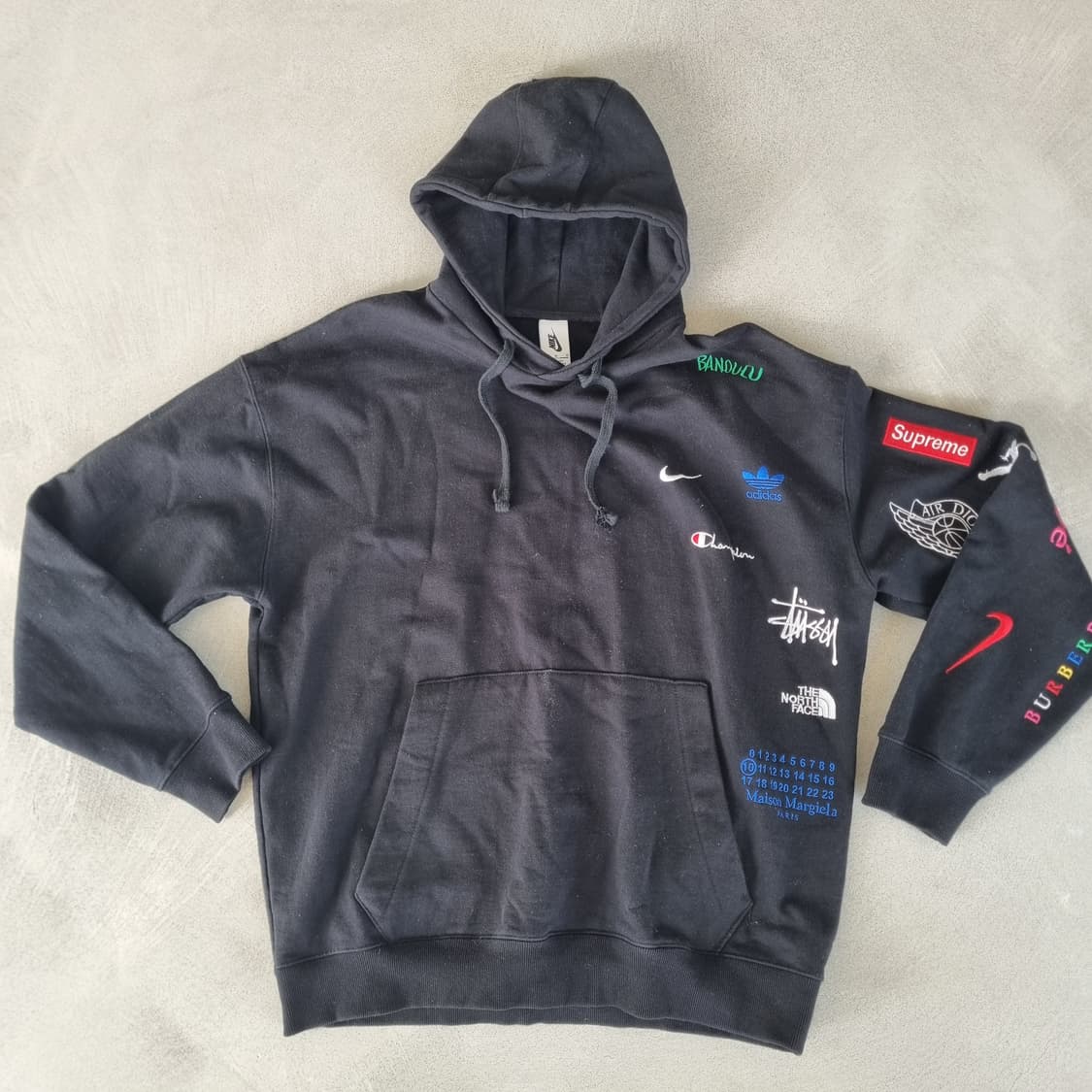 일본 빈티지 나이키 명품브랜드 멀티로고 자수 커스텀 후드티 디올 조던 상품이미지1