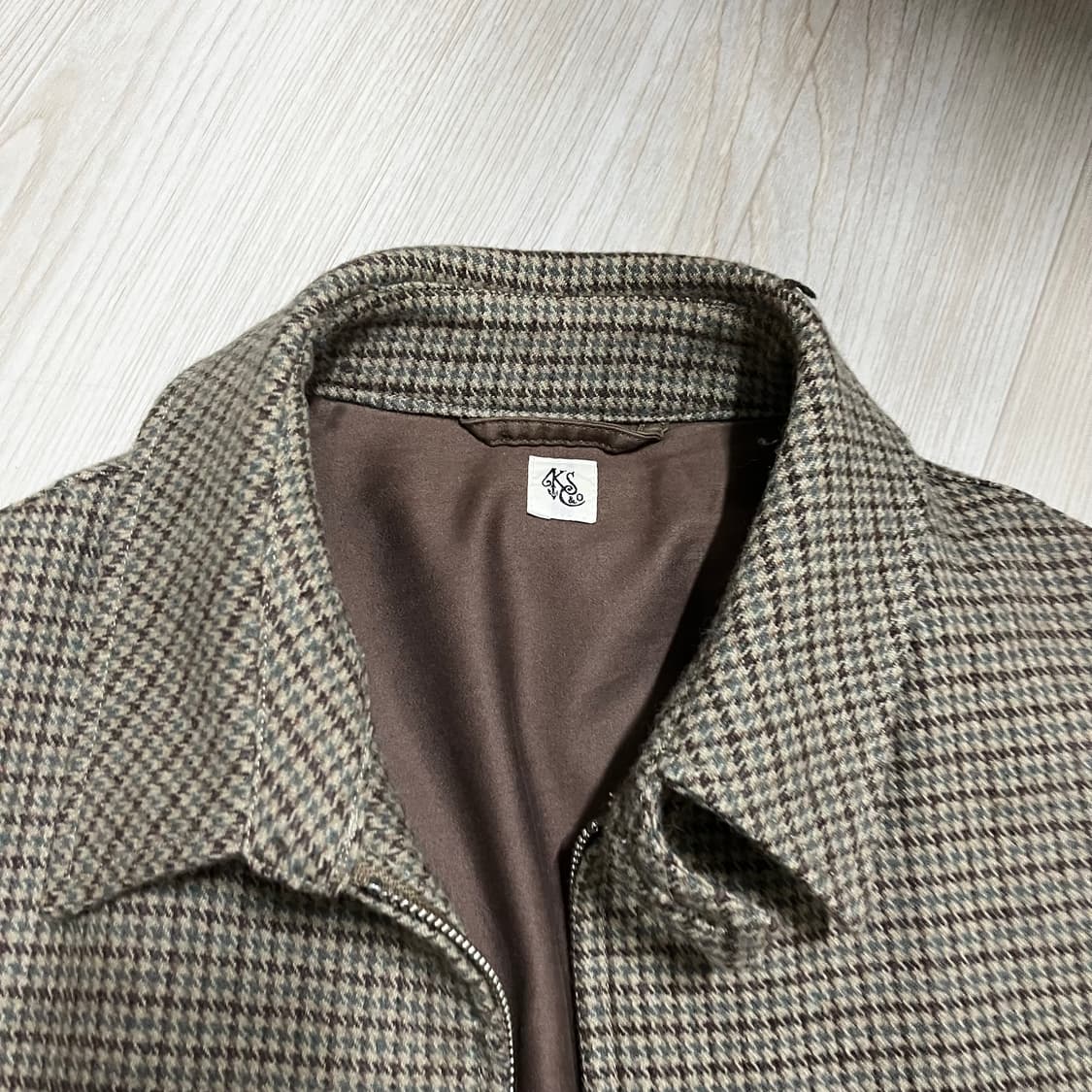 [38/100] 캡틴선샤인 스포츠 자켓 (카키 건클럽 - 울/알파카 혼방 상품이미지2