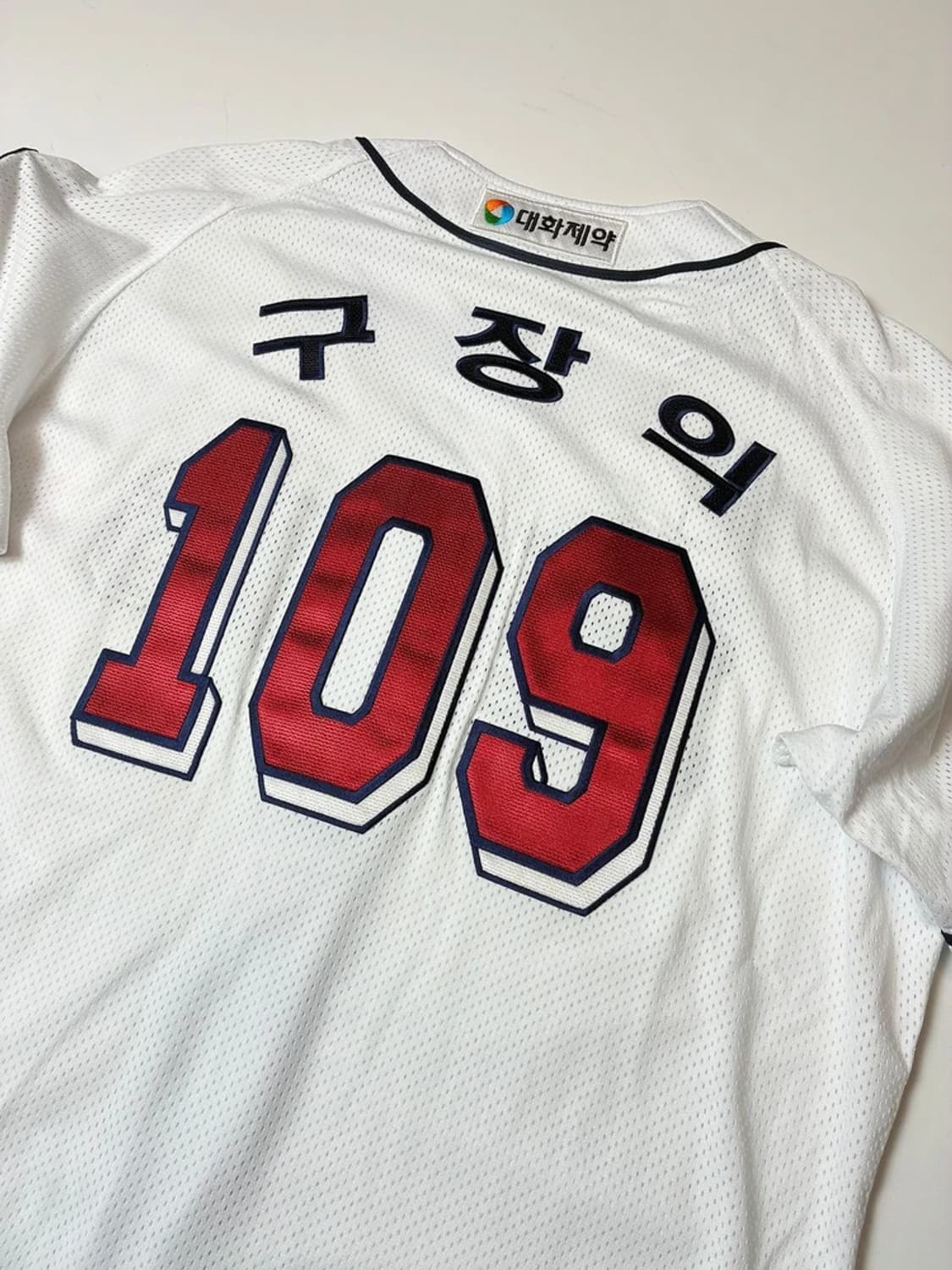 휠라 x 두산베어스 구장의 109 반팔 야구 유니폼 PN8695 상품이미지2