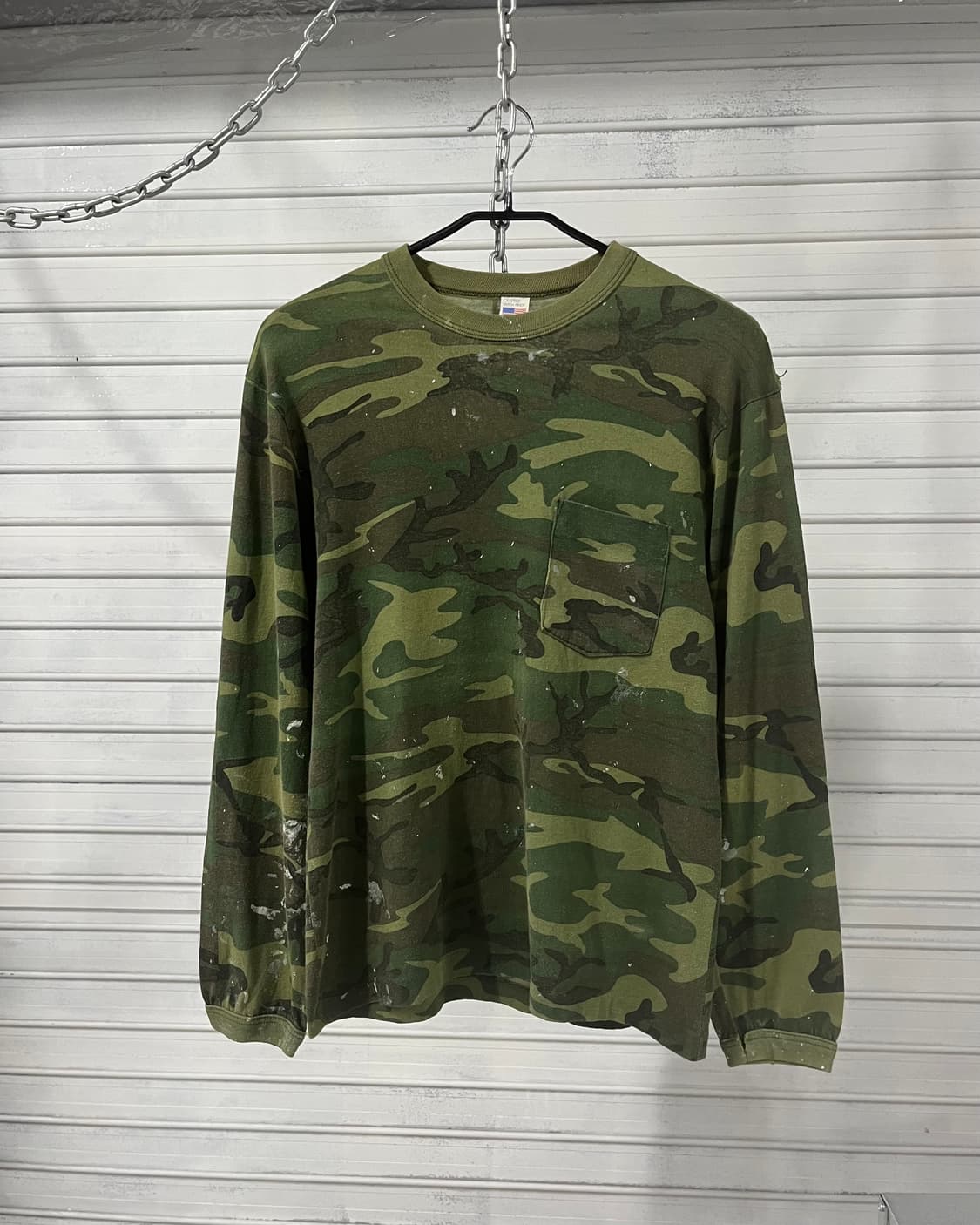 80s Woodland camo long slv (USA made) 상품이미지1