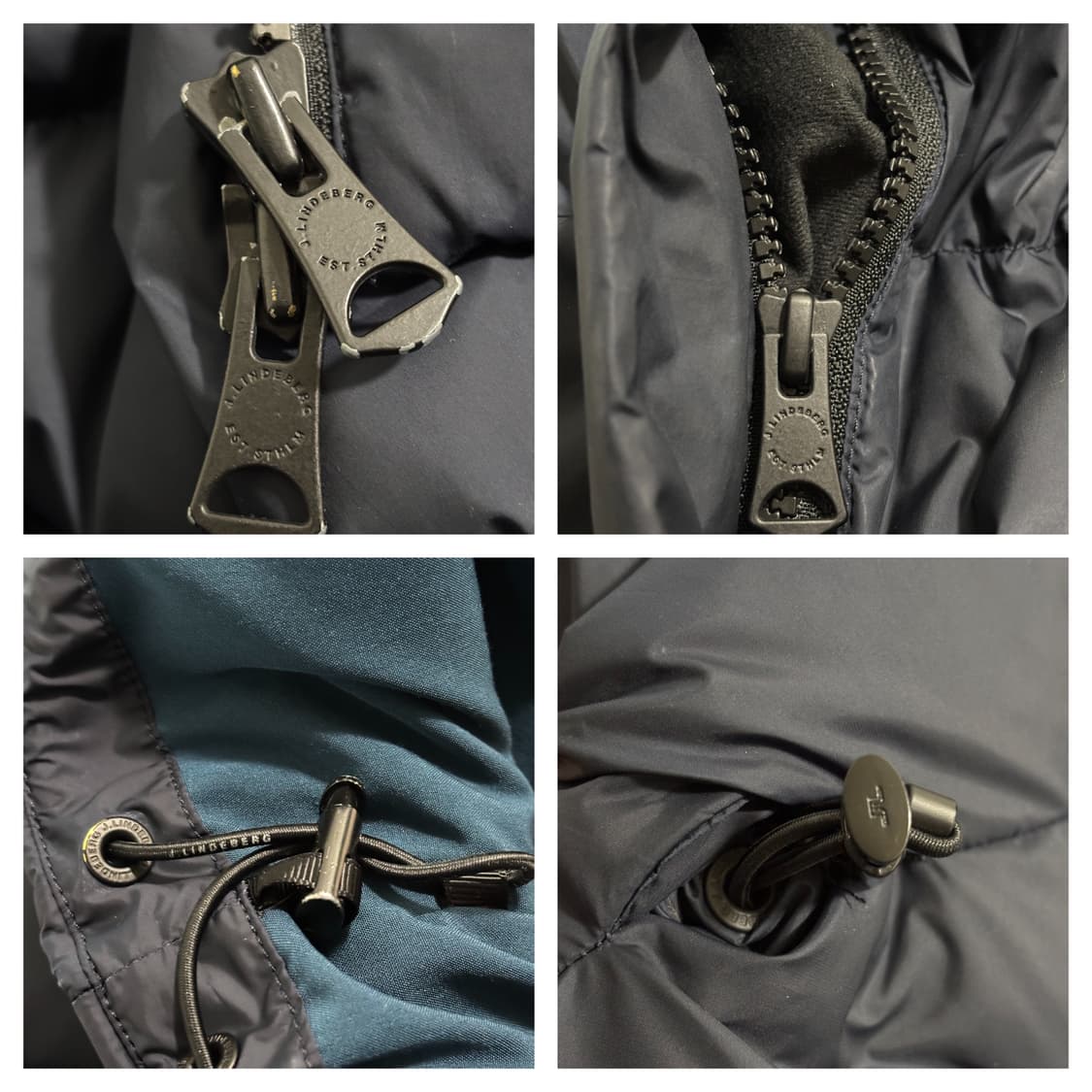 제이린드버그 골프 다운 후드패딩M/네이비 상품이미지4