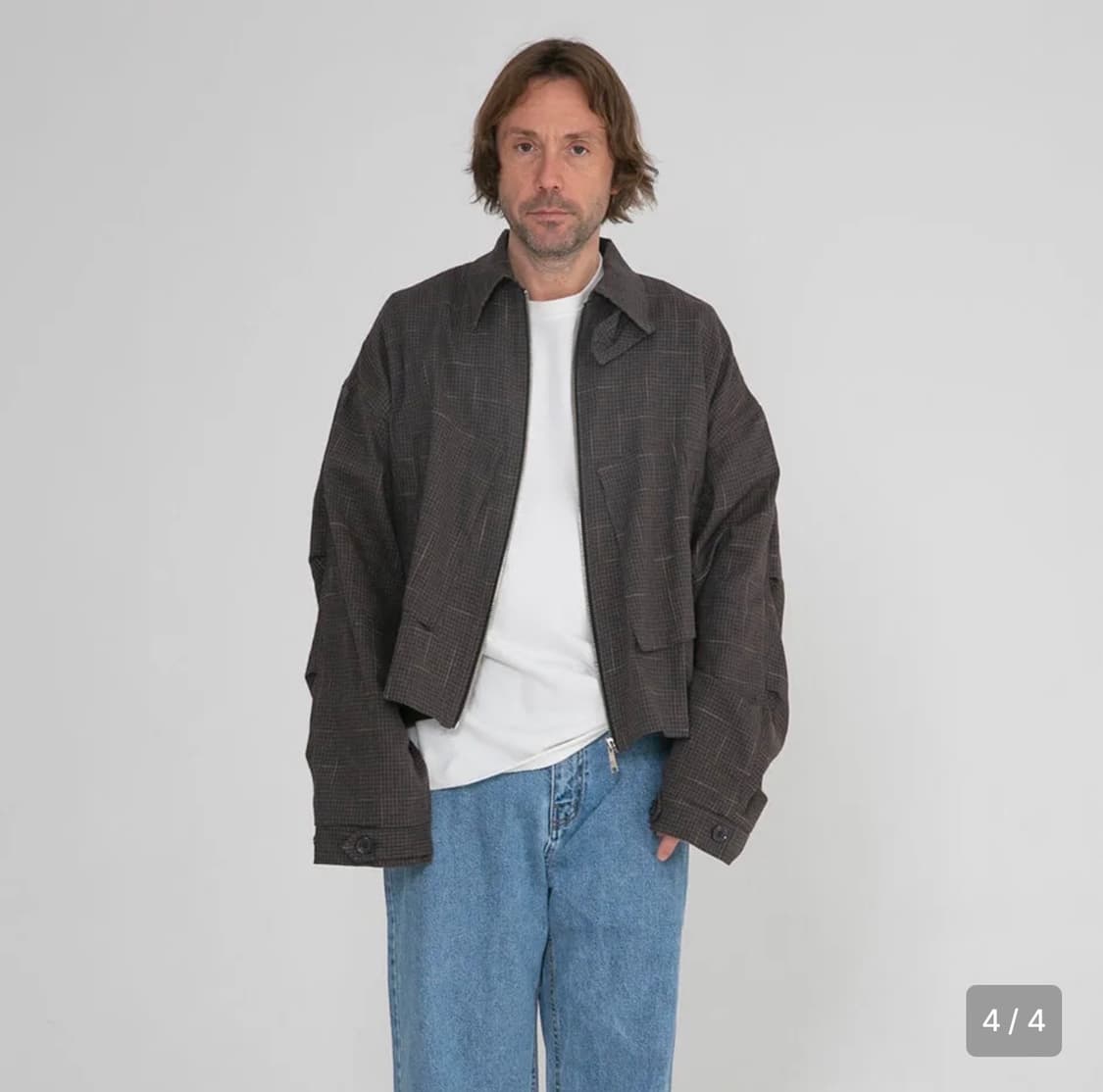 L 플라스틱 프로덕트(PLASTIC PRODUCT) 체크 지퍼 자켓 상품이미지4