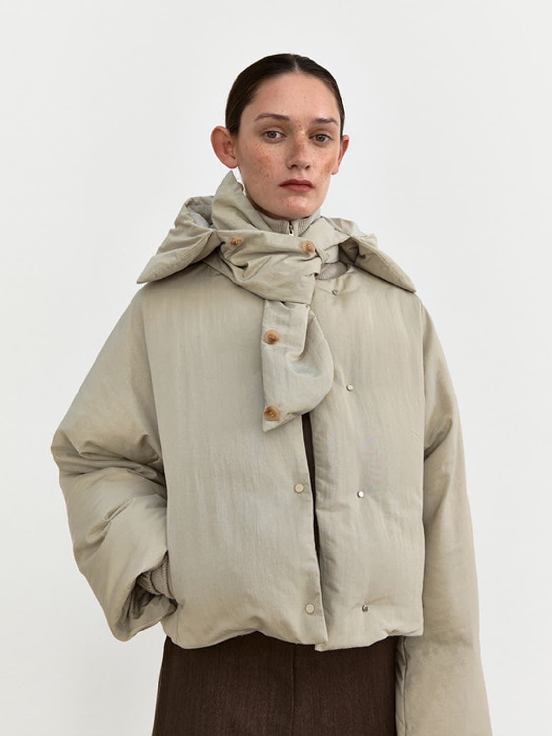 모한 후드 푸퍼 구스다운 패딩 상품이미지1