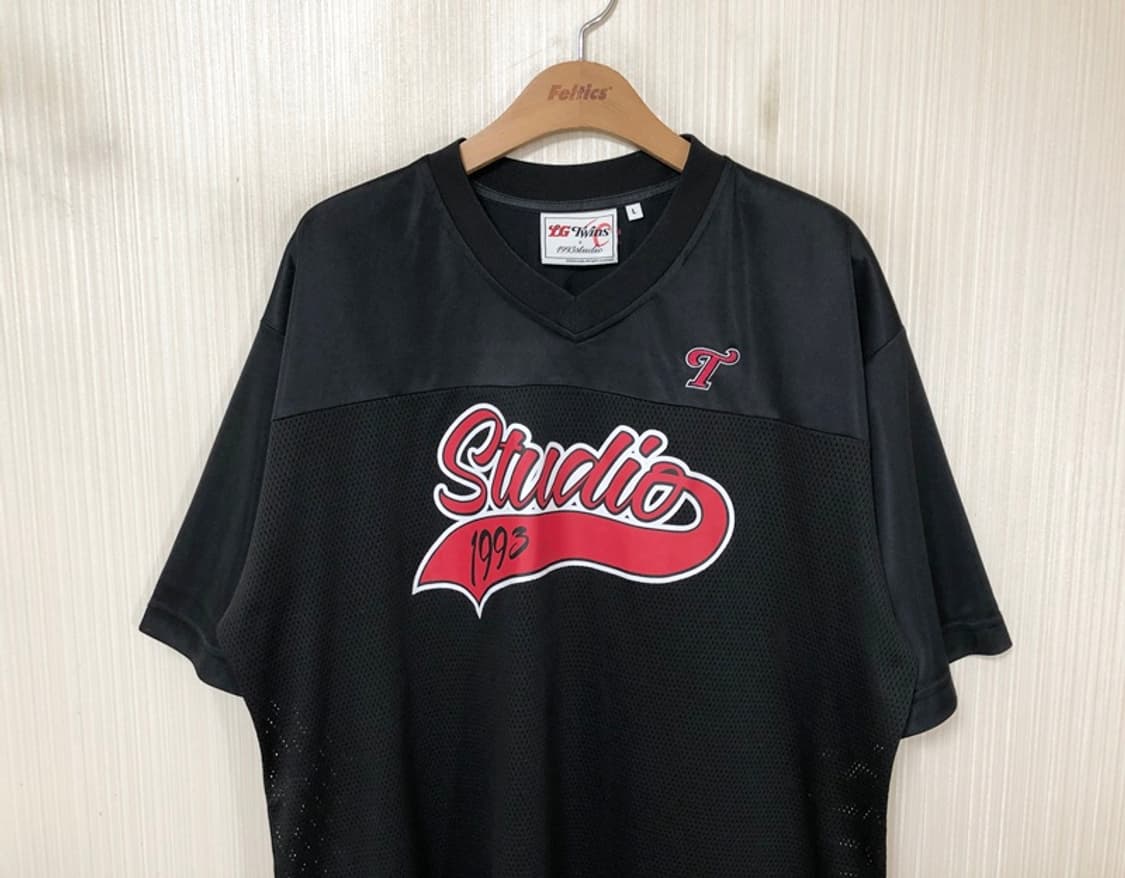 KBO LG트윈스X1993스튜디오 메쉬 져지 티셔츠 블랙 L 상품이미지2