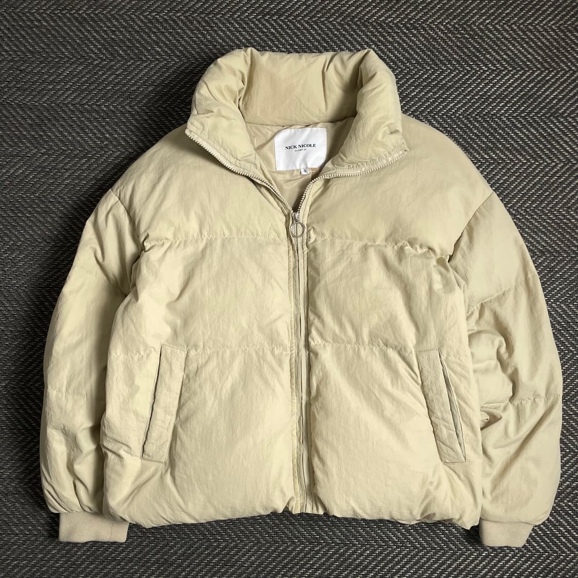 NICK NICOLE 베이지 숏 패딩 자켓o 4930 상품이미지1