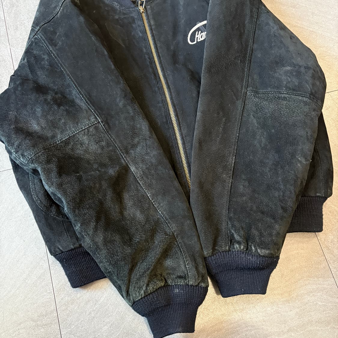90s 91년 7월 생산 할리 데이비슨 가죽 스웨이드 자켓 상품이미지7