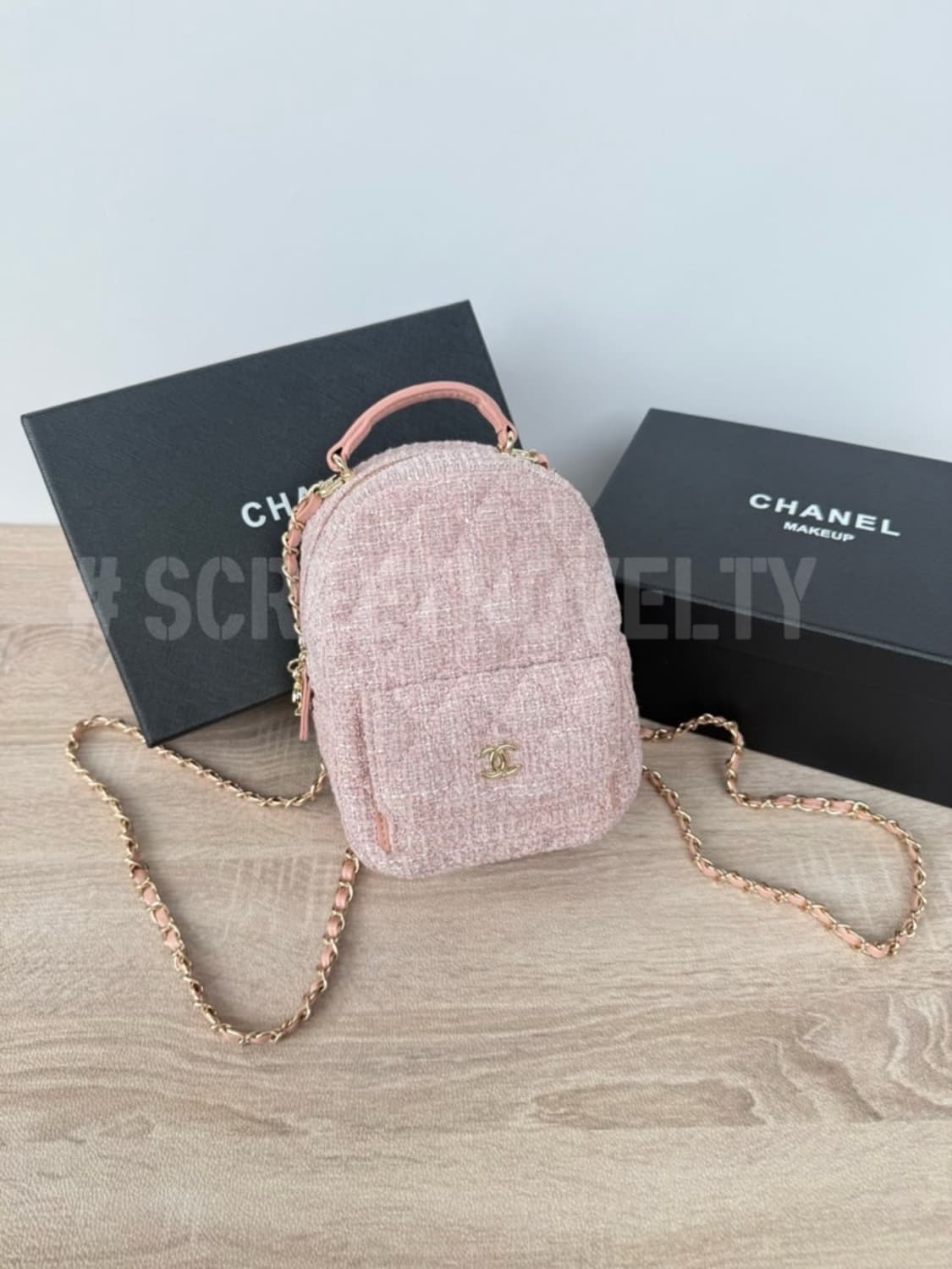 샤넬뷰티 트위드 미니백팩 핑크 기프트 백 상품이미지5