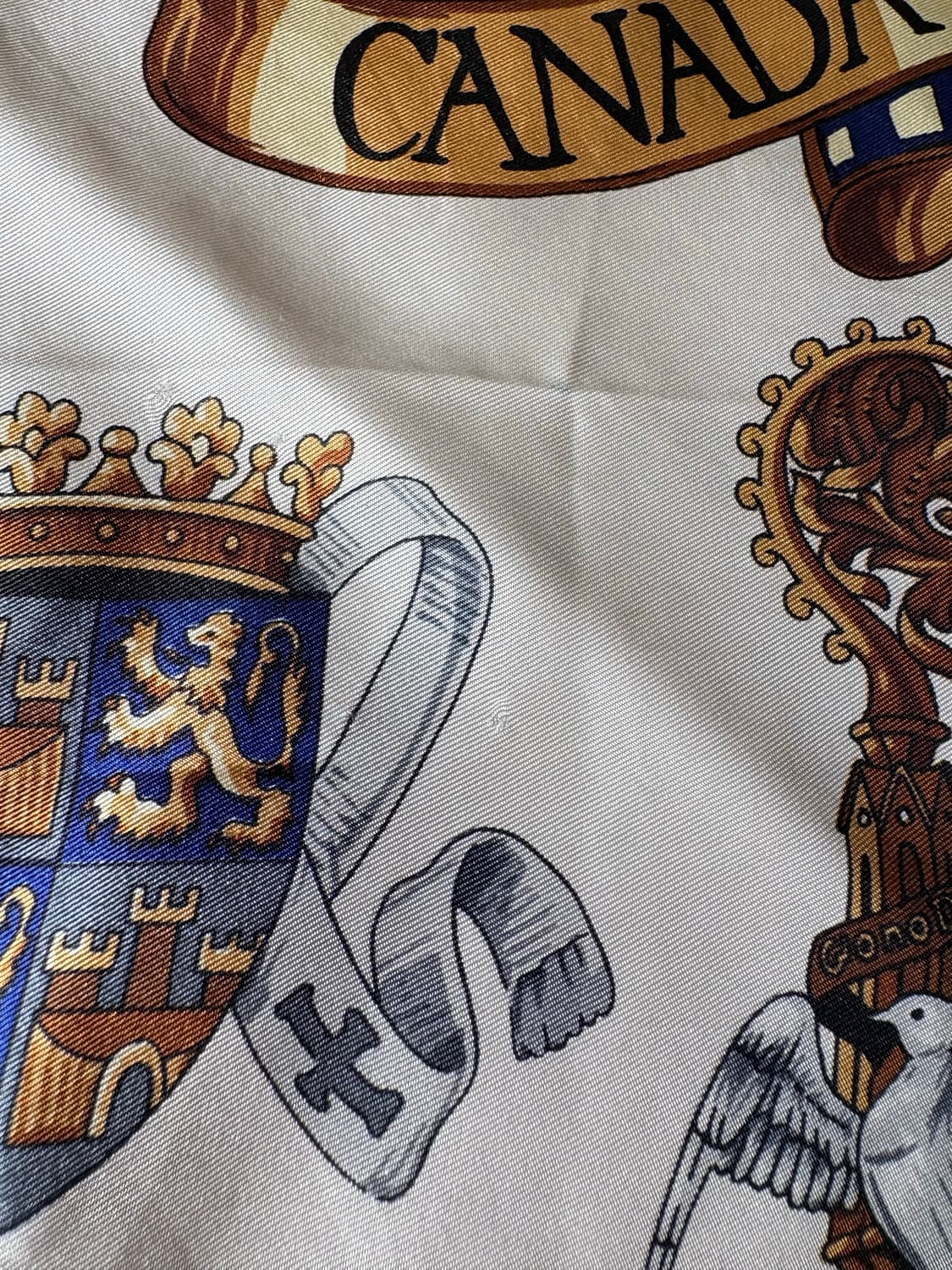 캐나다 헤럴딕 문양 빈티지 스카프 상품이미지6