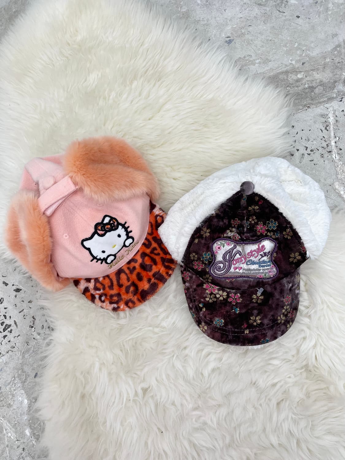 헬로키티 갸루 호피 트루퍼햇 상품이미지3