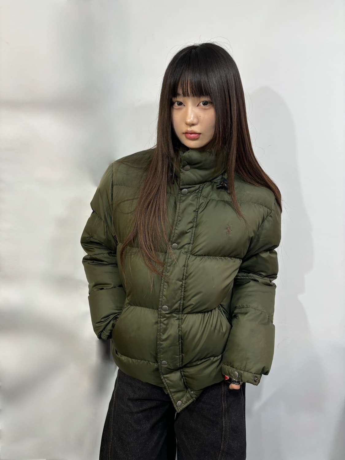 90s Polo Ralph Lauren 올리브 그린 다운 패딩 상품이미지1