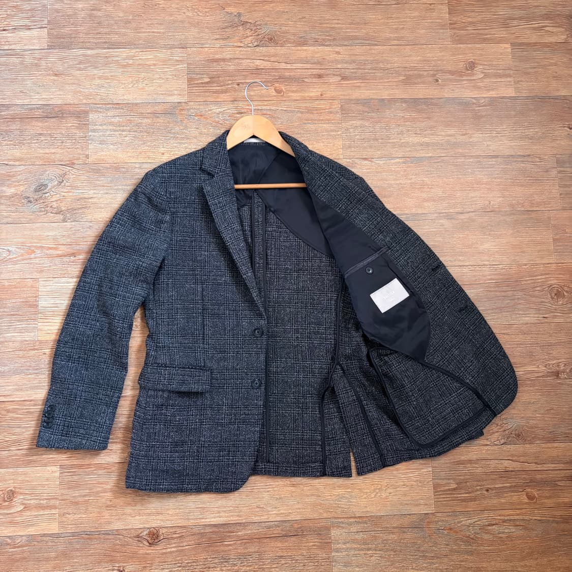 ANDZ 캐주얼 자켓 100 차콜그레이 독특한 질감 가벼운 착용감 상품이미지2