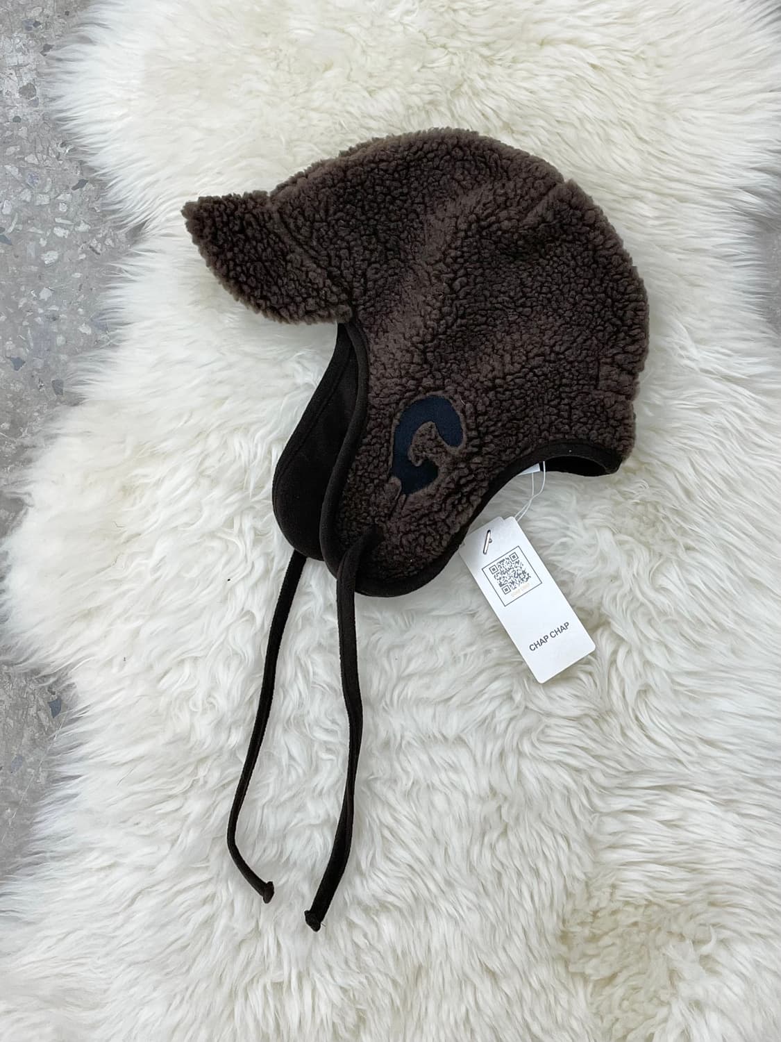 브라운 플리스 이어머프 비니 상품이미지1