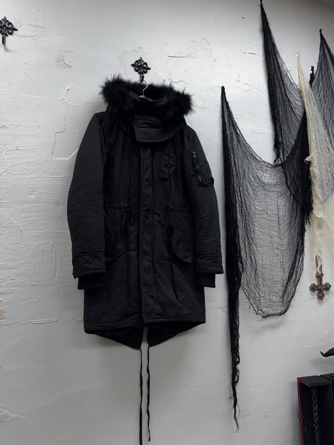 Buffalo bobs 00s trimming fur mods coat 상품이미지1