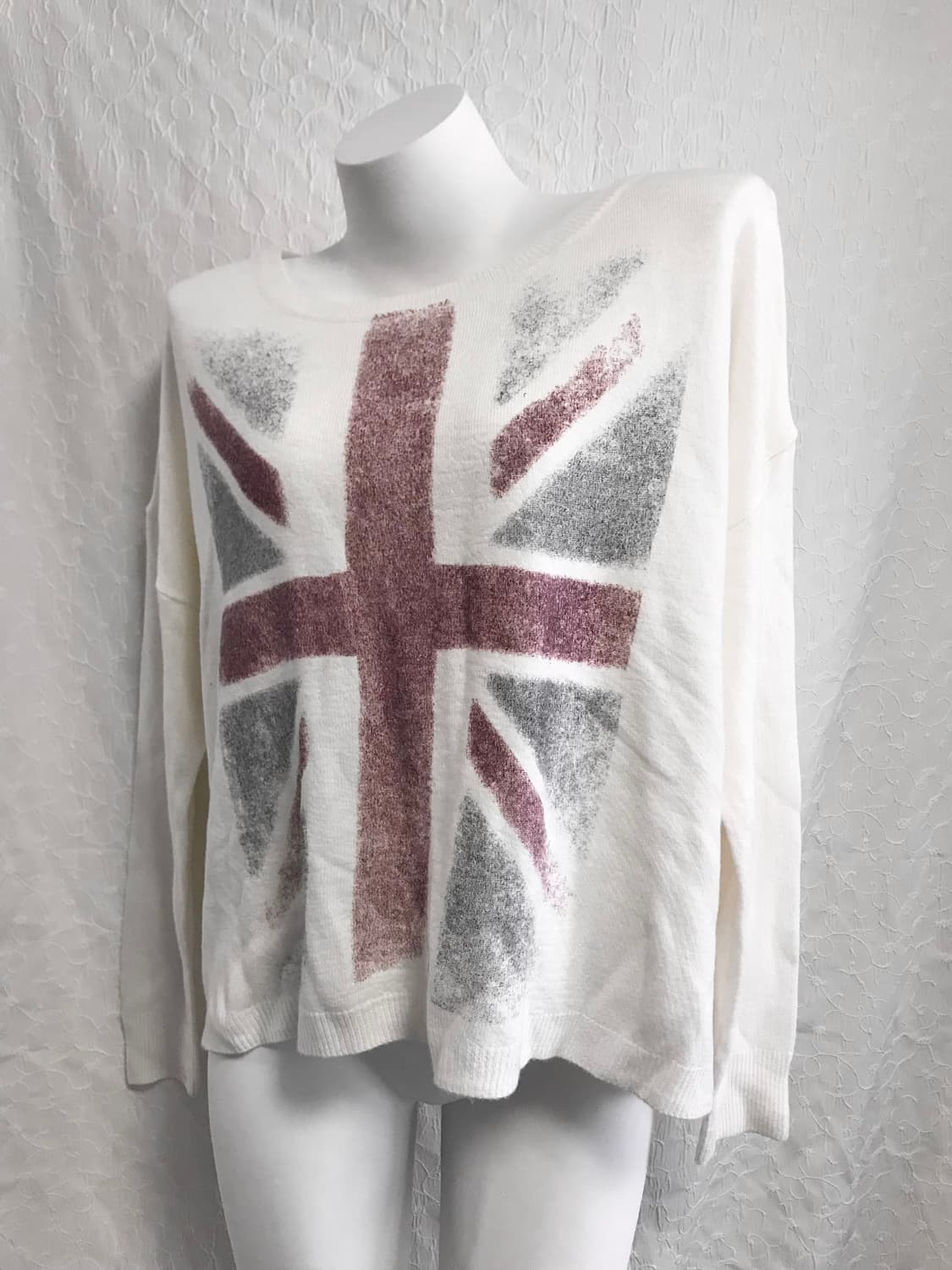 빈티지 cecil mcbee 세실맥비 유니언잭 가오리핏 롱슬리브 니트 탑 상품이미지3