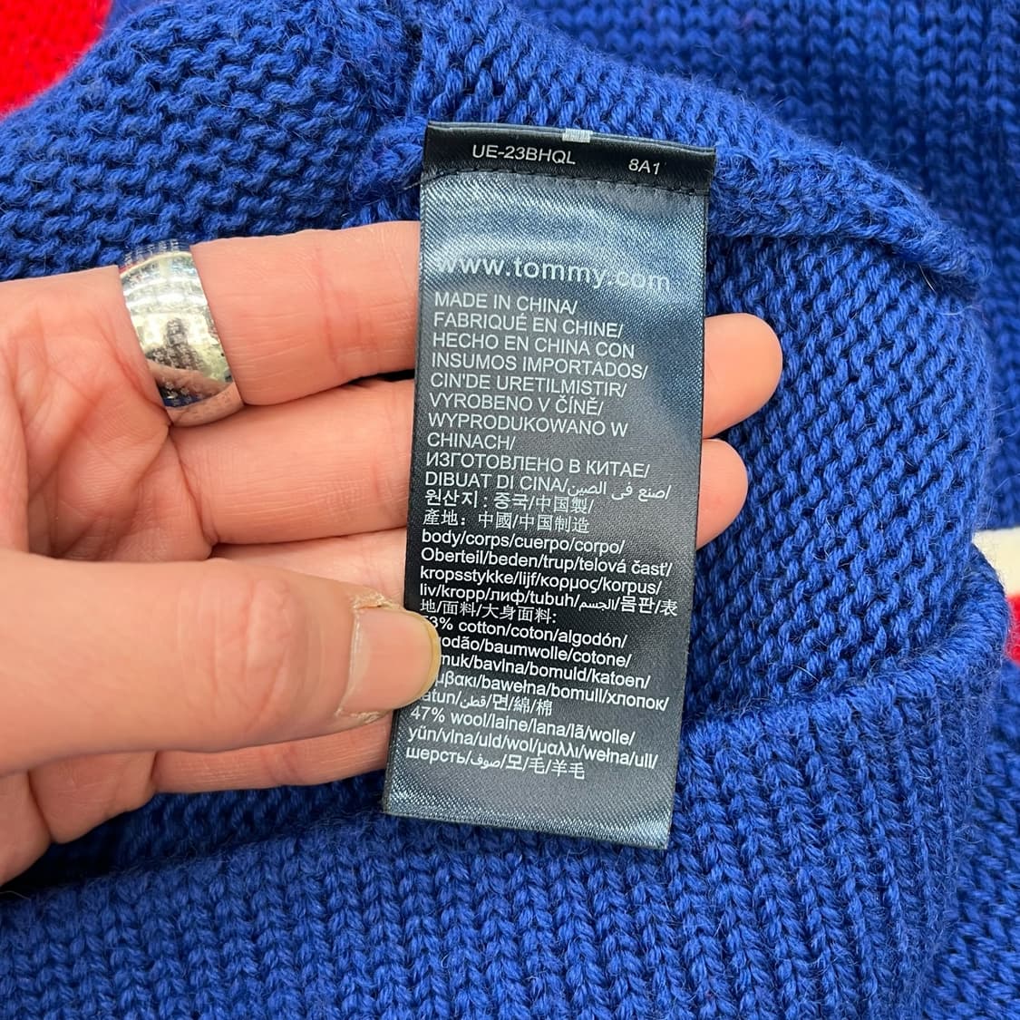 타미힐피거 빅로고 니트가디건 r2103 상품이미지7