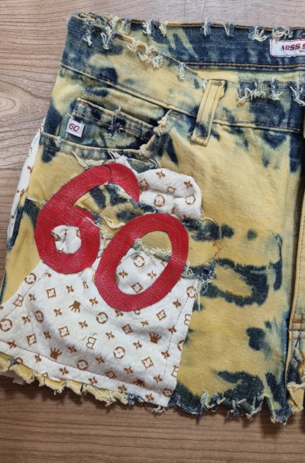 MISS SIXTY 미스식스티 데님 숏팬츠 빈티지 패치워크 상품이미지5