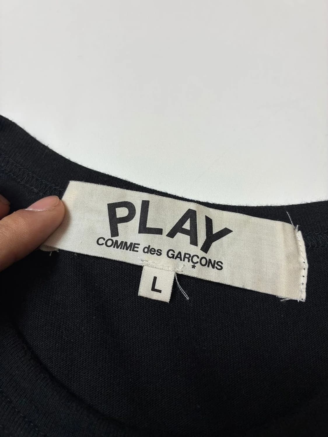 꼼데가르송 롱 와펜 로고 반팔 티셔츠 PN9007 상품이미지6