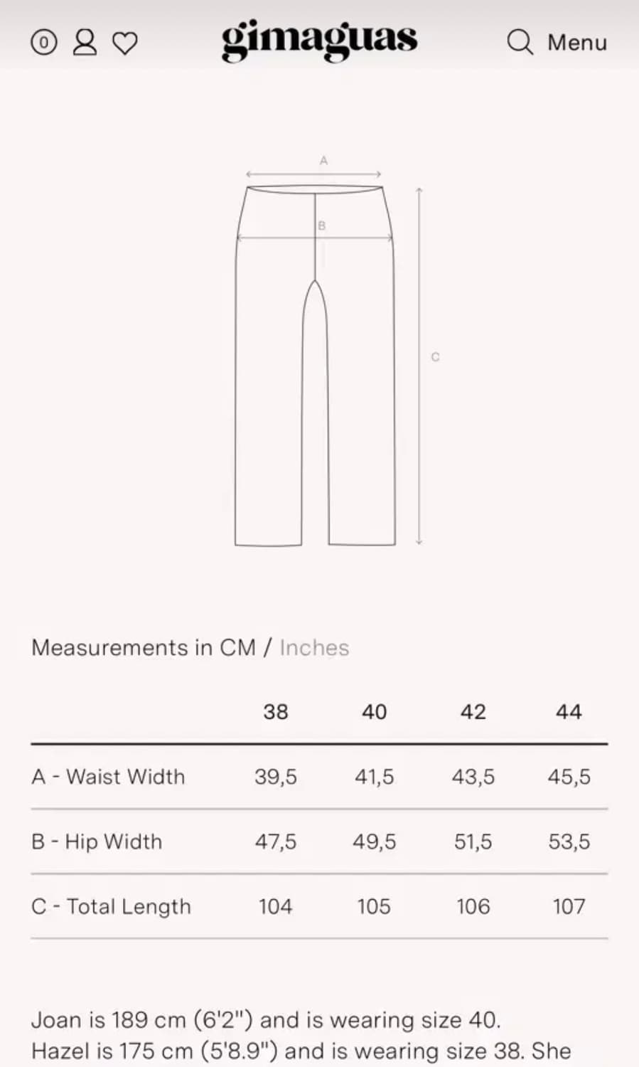 기마구아스 Charlie Trousers 데님 상품이미지4