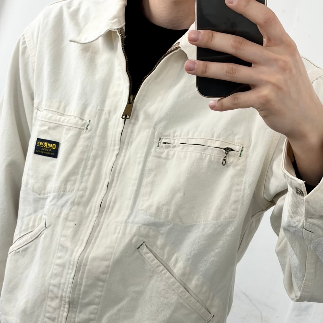 OshKosh B'Gosh 80s 에크루 워크 자켓 상품이미지4