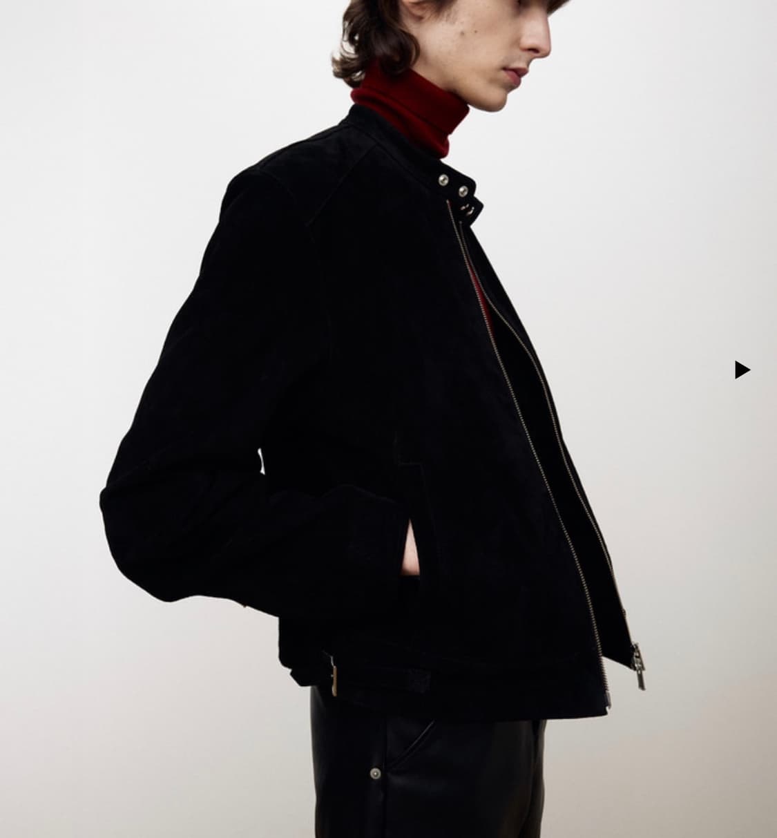 토니웩 스웨이드 레이서 자켓 블랙 M 상품이미지10