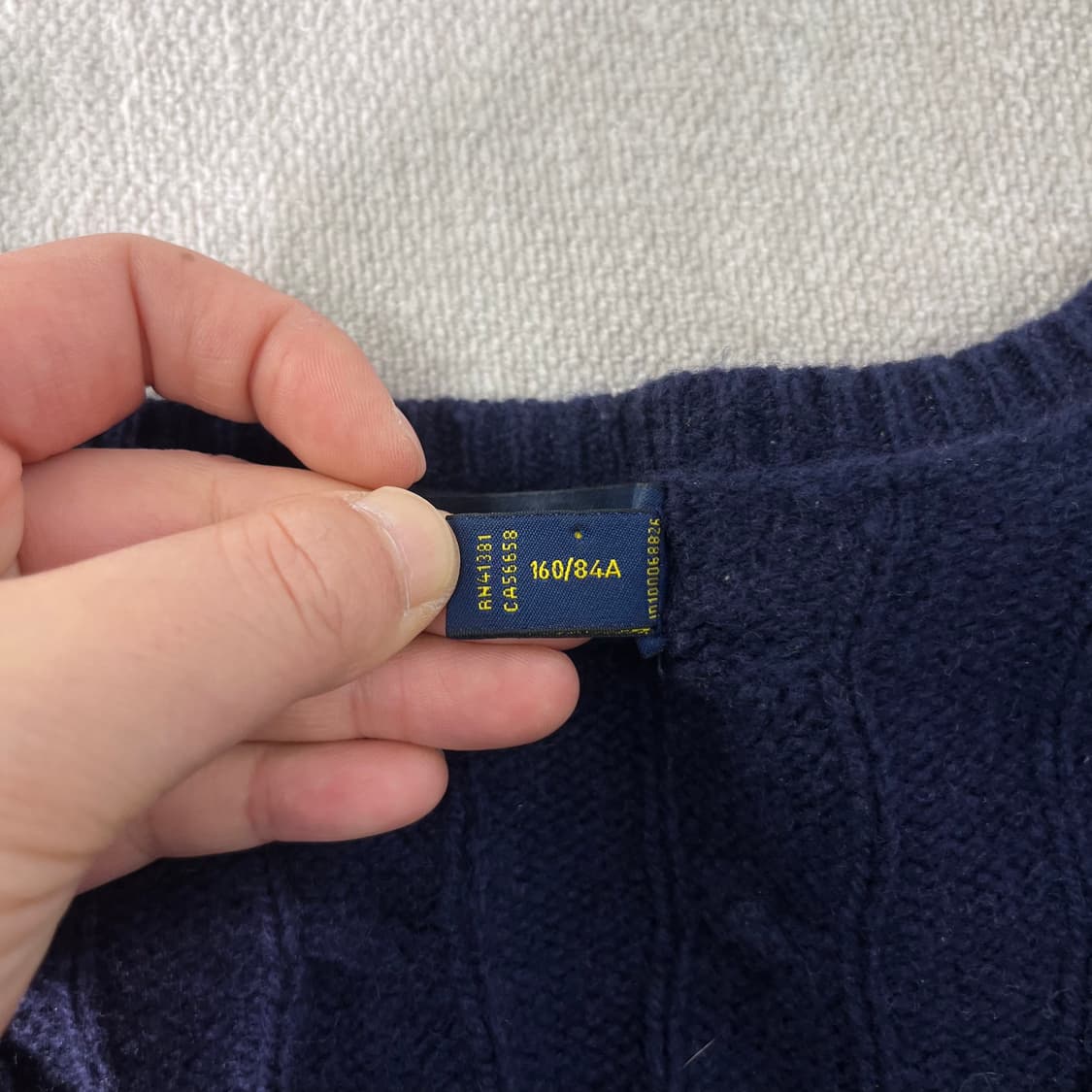 W 95 폴로랄프로렌 캐시미어 울 꽈배기 브이넥 니트 상품이미지4