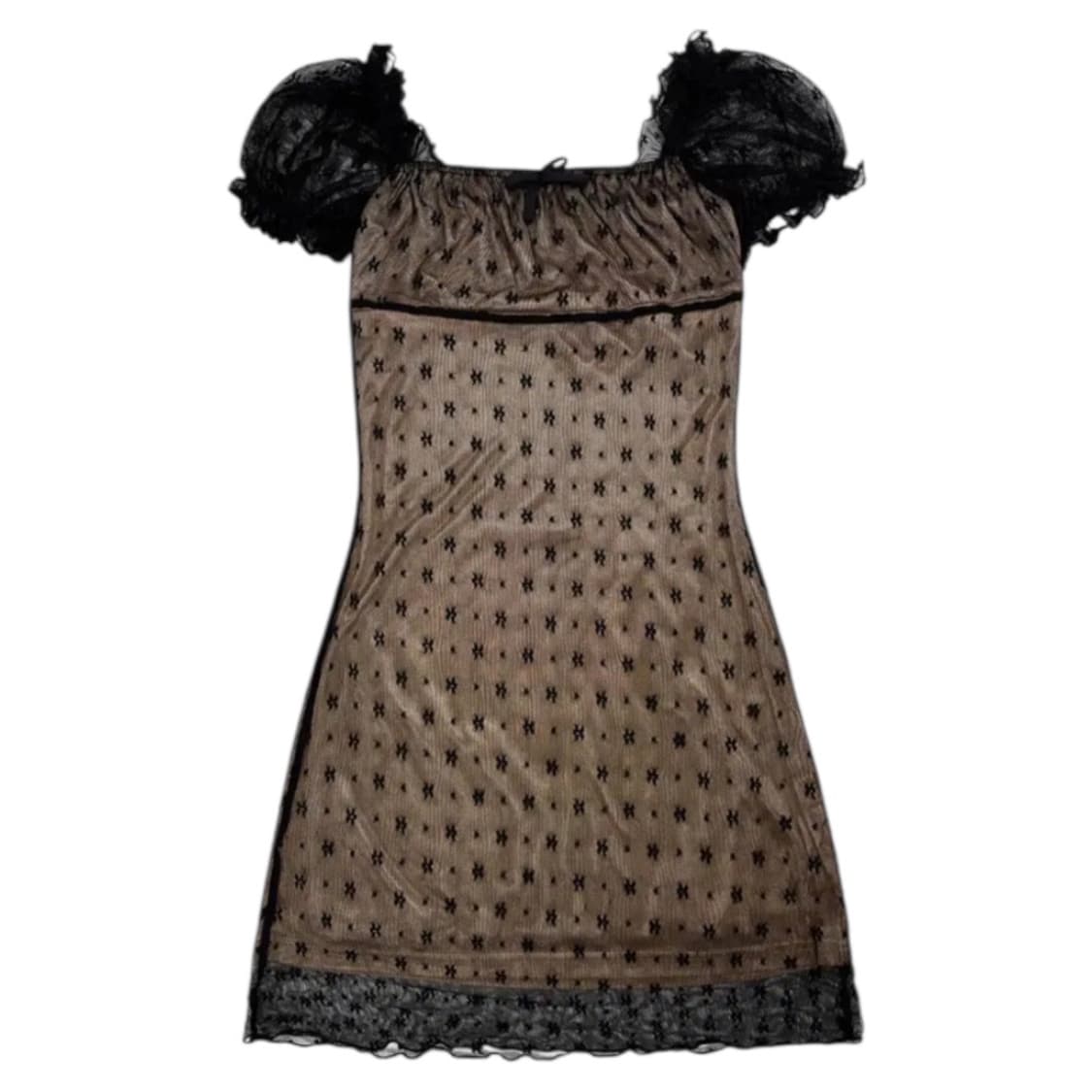 [새상품/단종] 페일제이드 레이스 퍼프 미니원피스 (베이지) 상품이미지1