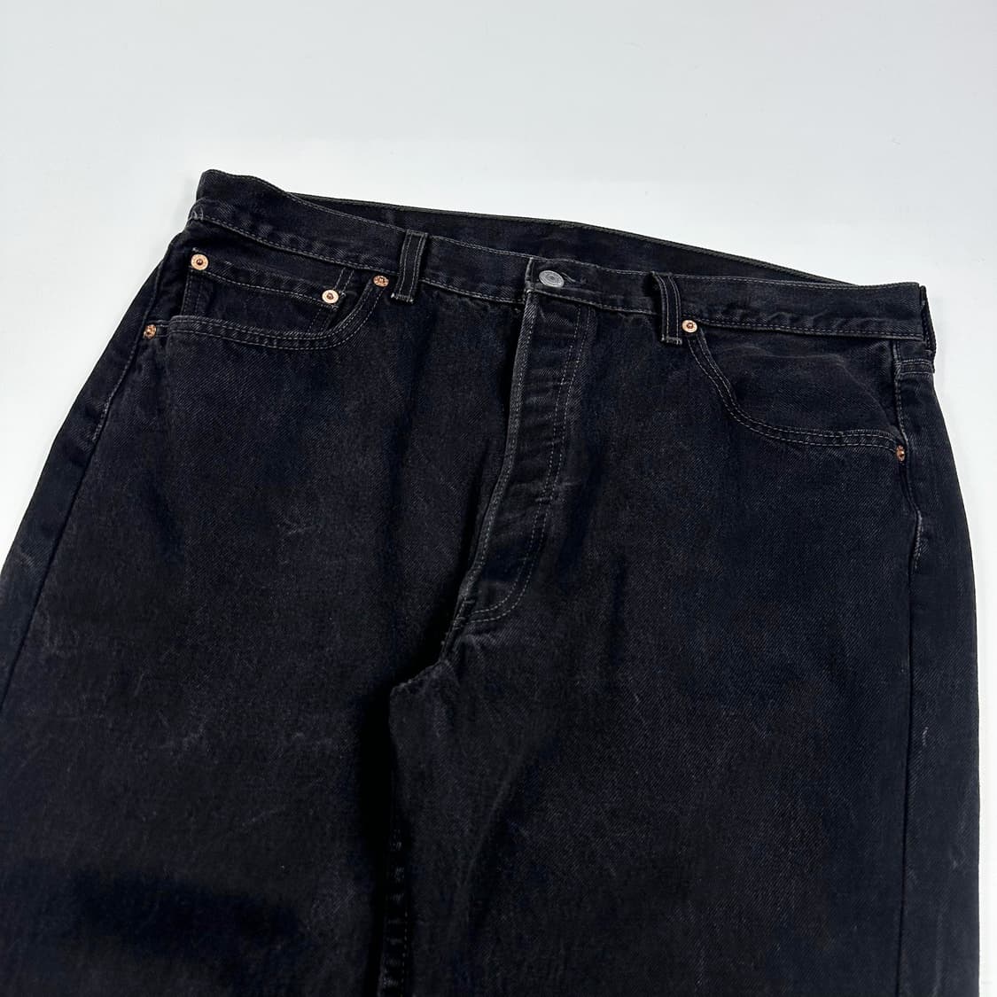 리바이스 501 USA 오리지널 흑청 데님 팬츠 (36인치) 상품이미지4