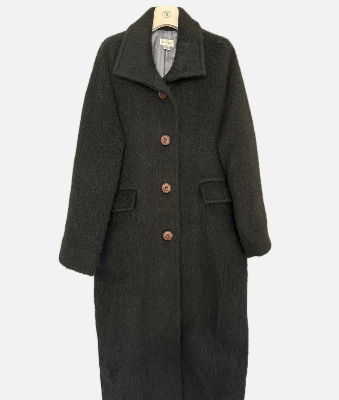 시엔느 알파카 스티치 코트 블랙 상품이미지2