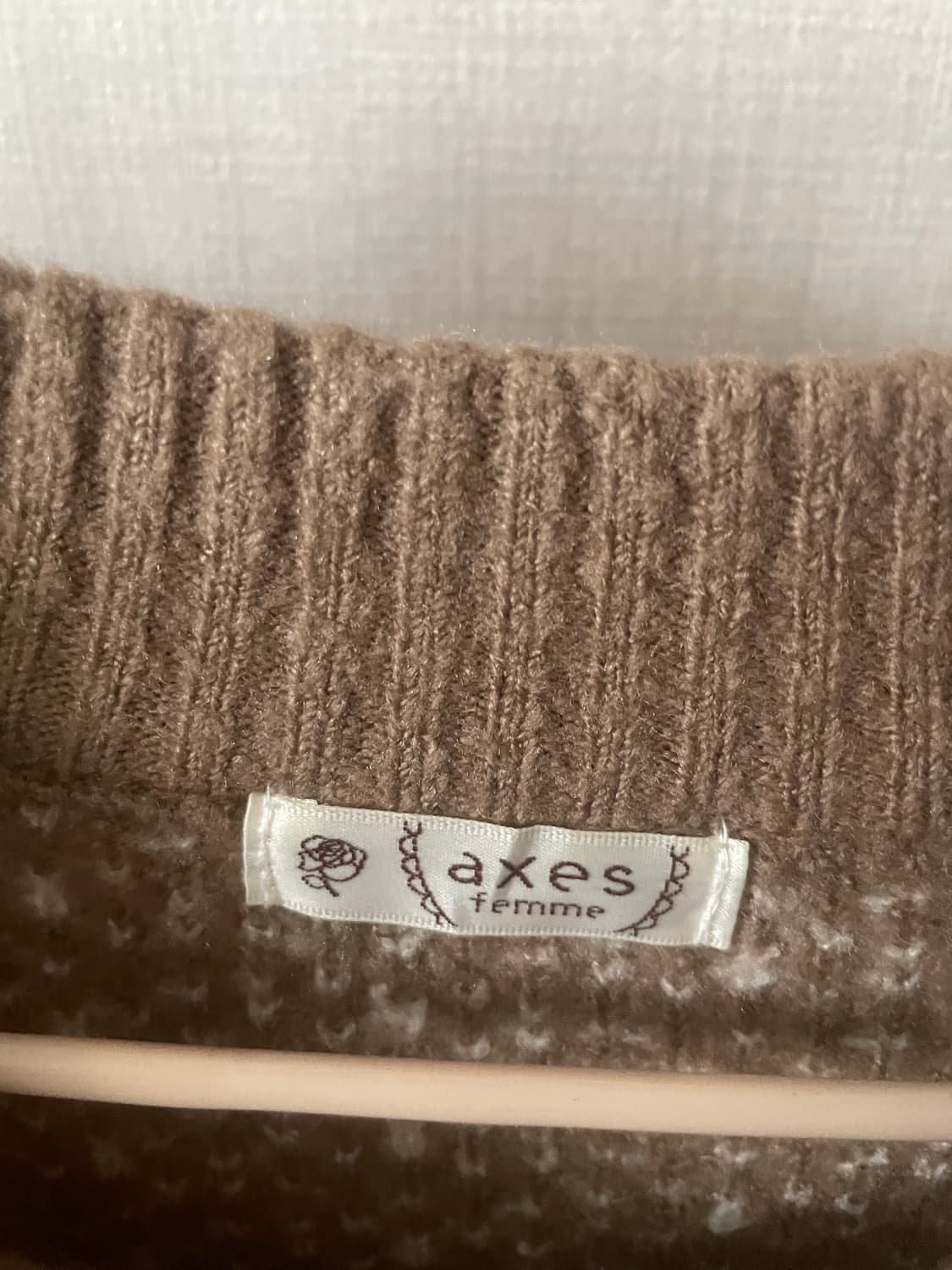 모리걸 빈티지 엑시즈팜 배색 레이스 니트🤍🤎 상품이미지3