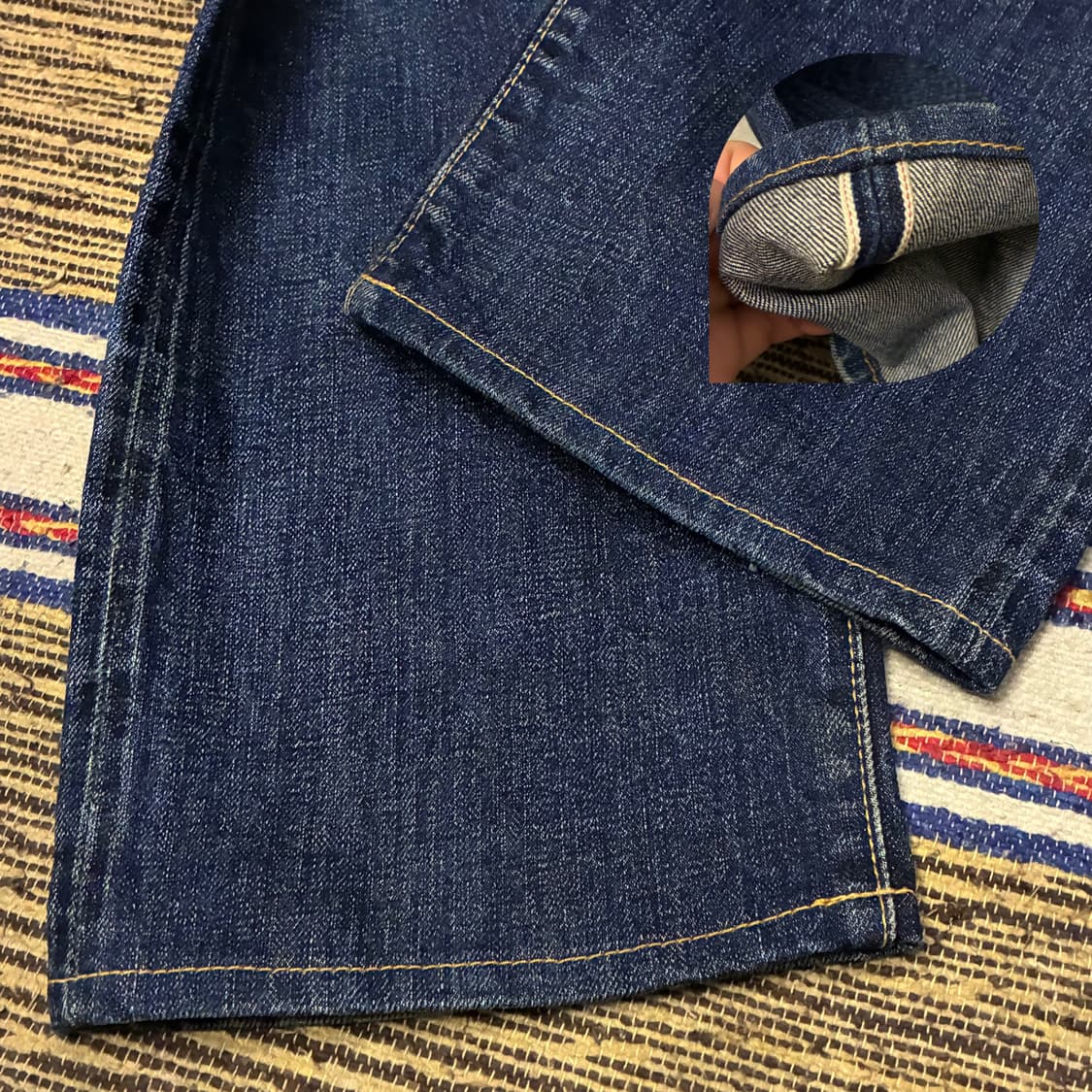 (32)RRL 더블알엘 슬림핏 캐니언 워싱 셀비지데님 청바지  상품이미지5