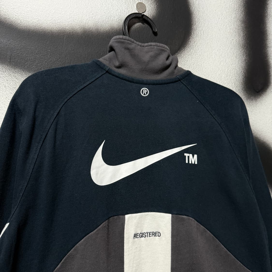 나이키 배색 빅 스우시 코튼 집업 져지 저지 자켓 상품이미지5