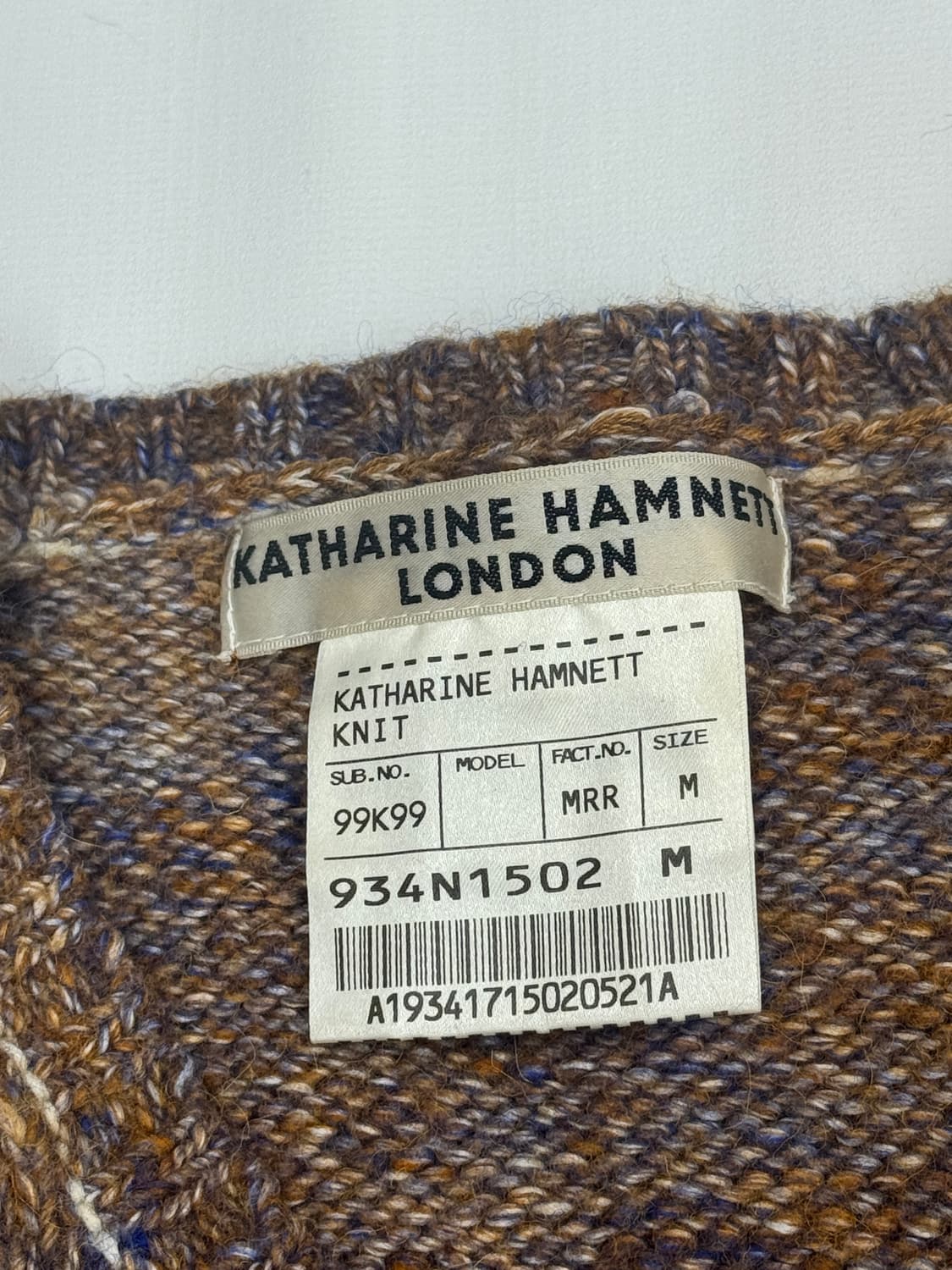 캐서린 햄넷 라떼 그런지 브이넥 니트 히피 에스닉 오리엔탈 상품이미지4