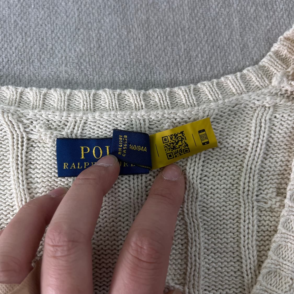 W 95 폴로랄프로렌 신형라벨 꽈배기 브이넥 니트 상품이미지4
