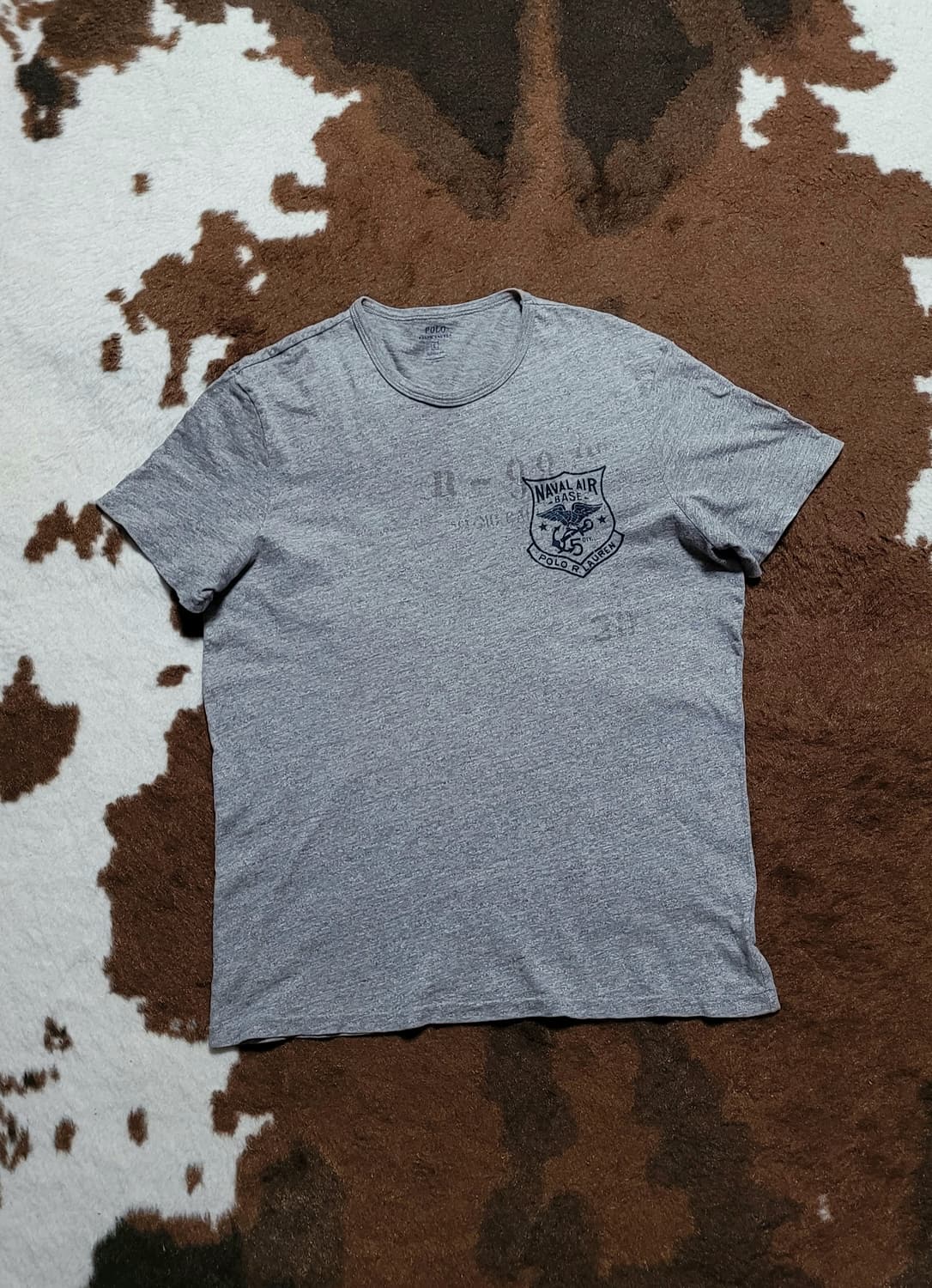 폴로 랄프로렌 남성용 그레이 반팔티셔츠(L) 상품이미지1