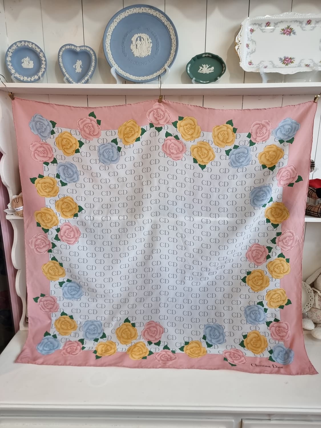 크리스챤 디올 CD 로즈 스카프 상품이미지1