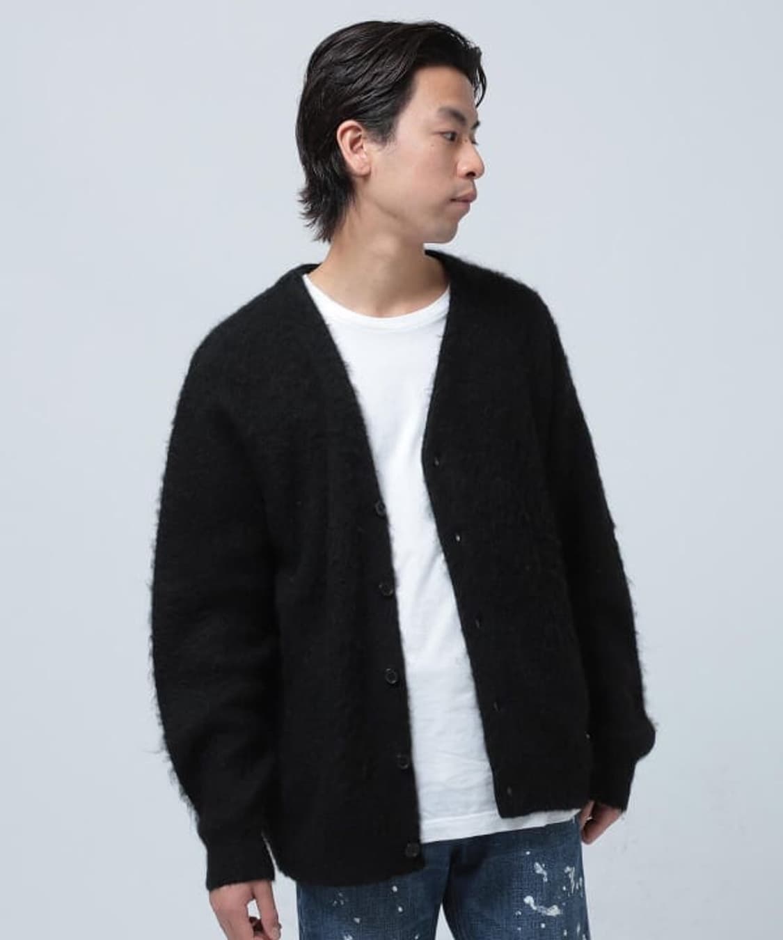 (L)빔즈 모헤어 가디건 (블랙) 상품이미지1