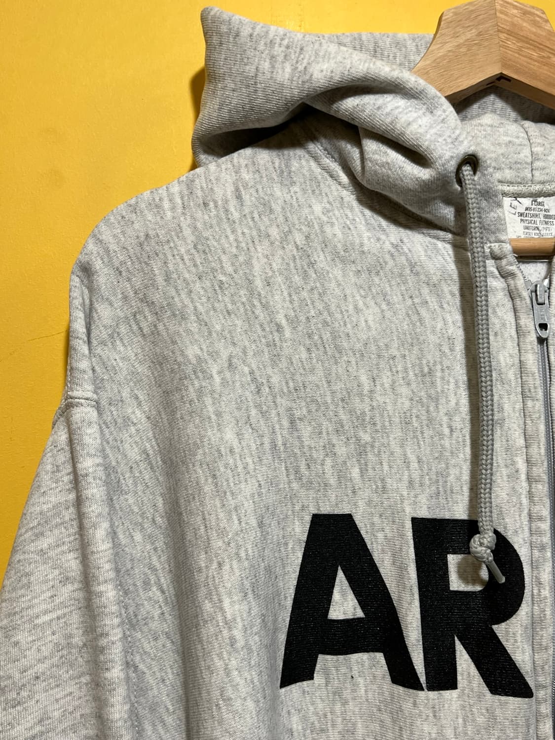 [XL] 미군 ARMY 후드집업 PFU 빈티지 그레이 후드 집업 상품이미지6