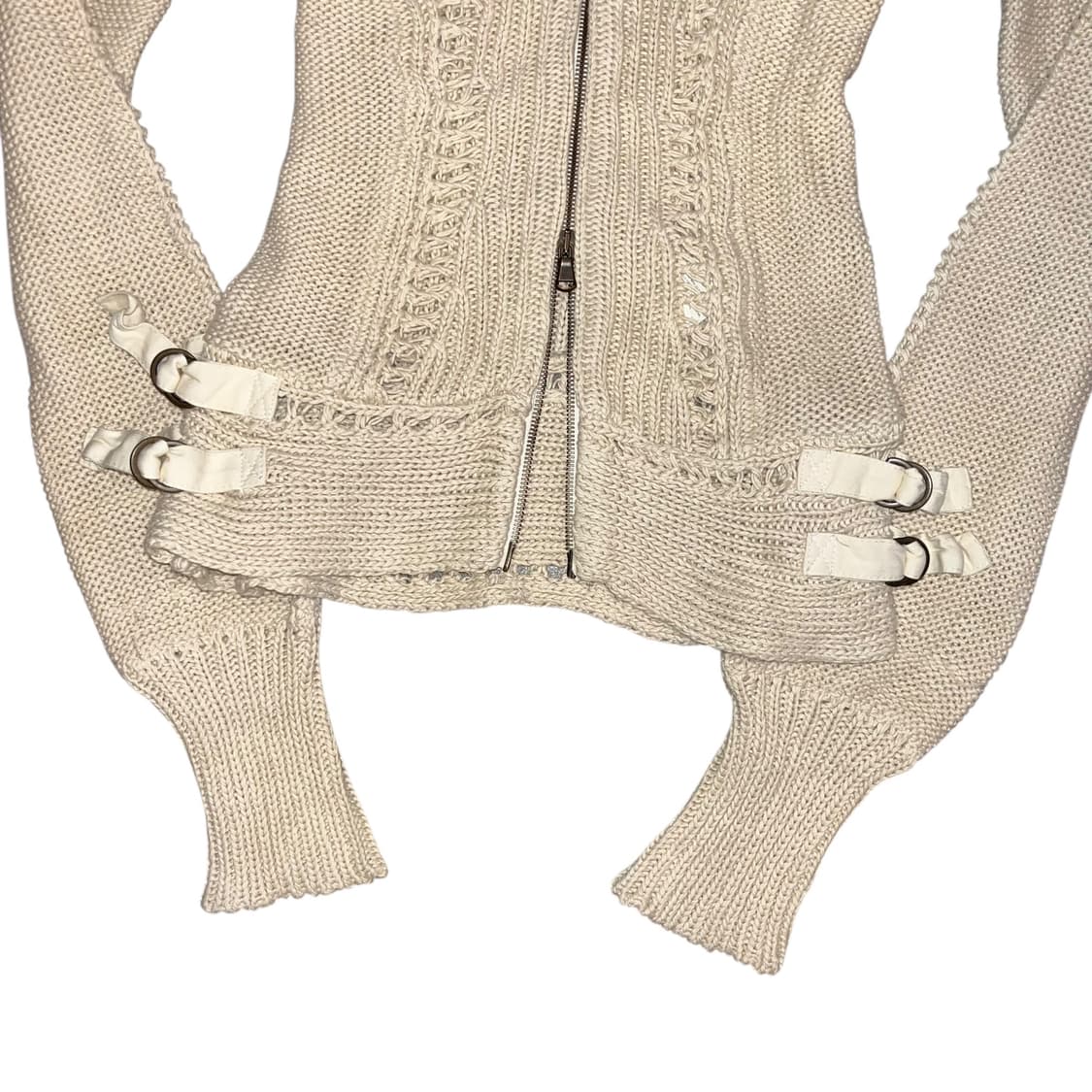 그런지 니트 투웨이 집업 갸루y2k펑크 상품이미지3