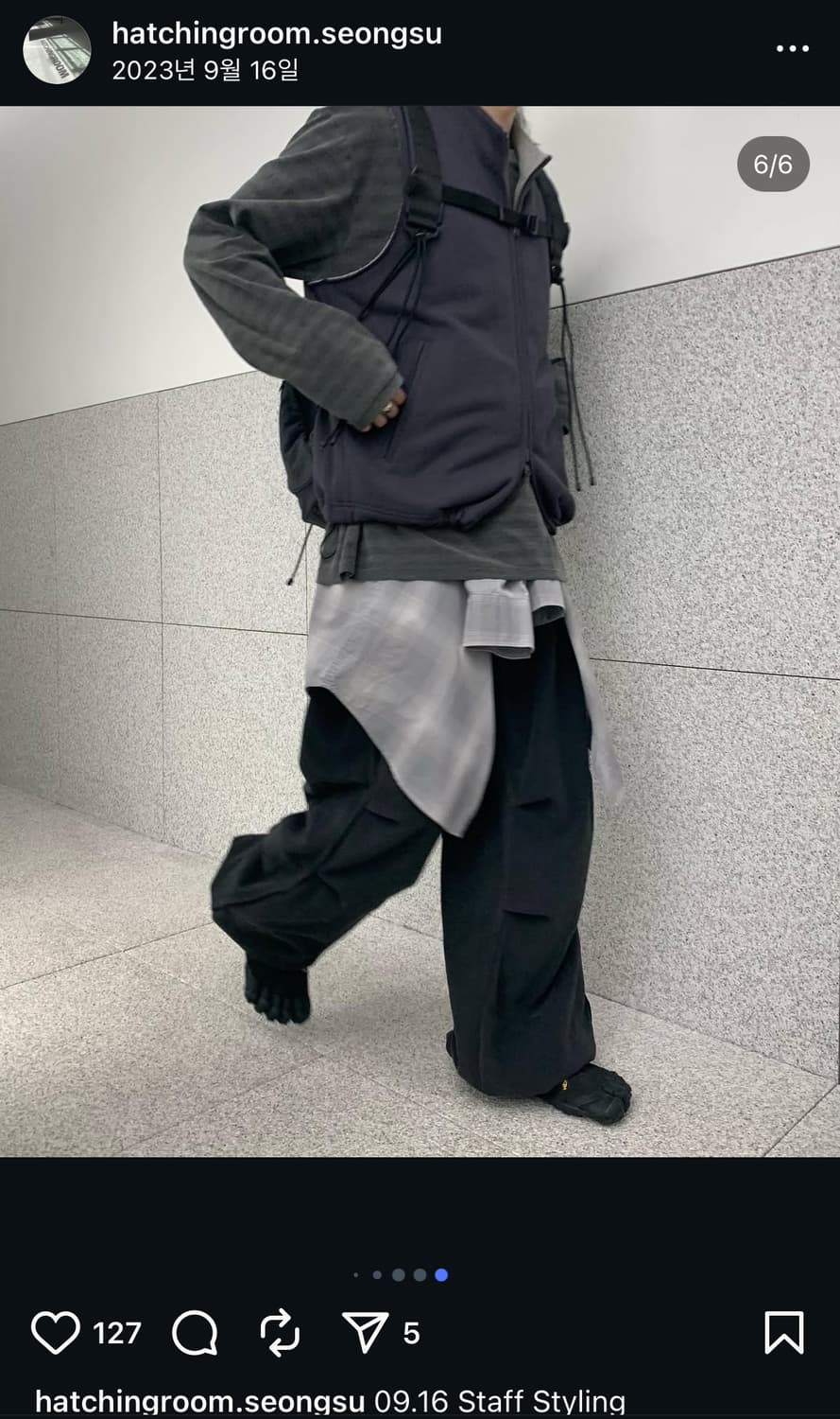 [택 있음] 해칭룸 Archive Shirt V2 쿨그레이 2사이즈 상품이미지3